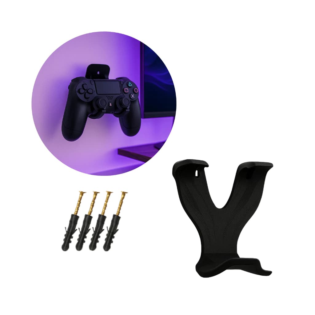 Suporte de Parede p/ Controle Playstation | PS4 / PS3 / PS2 | Efeito Flutuante p/ Setup Gamer