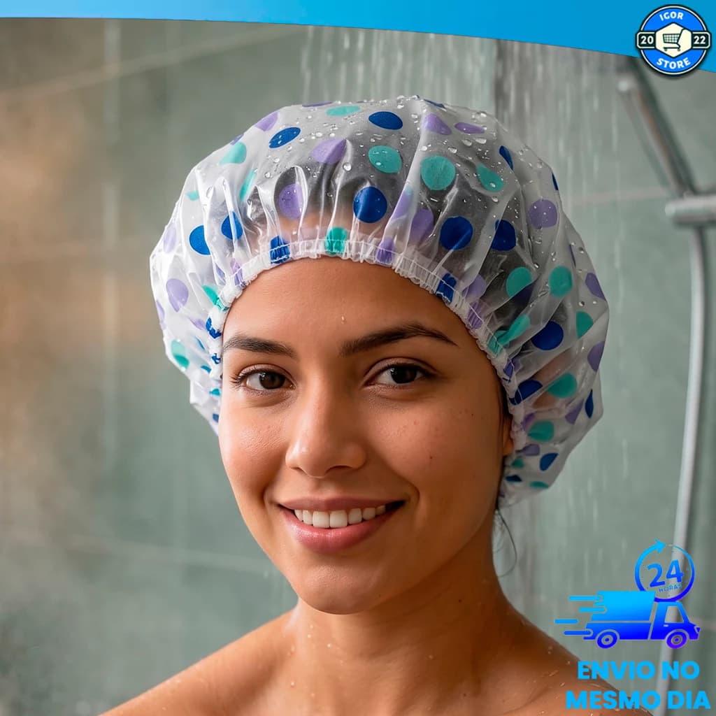 Touca Plástica Resistente Banho Ricca Tintura Hidratação Com Elástico Várias Estampas