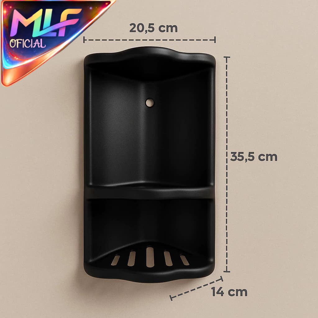 Cantoneira de Banheiro Suporte para Shampoo Organizadora de Parede para Box e Chuveiro