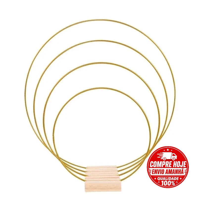 Aro De Metal 35 CM de Diâmetro, 4,7mm de espessura Decoração Flores Artificiais, Casamento