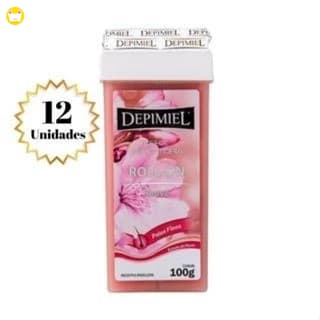 Kit c/ 12 Ceras Depilatória Roll-On Suave 100g - Depimiel