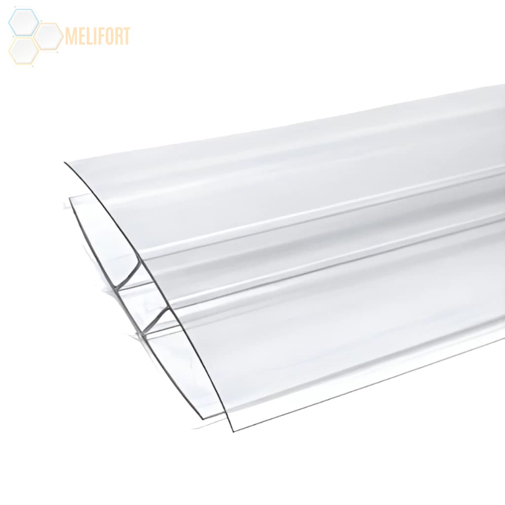 Perfil H Emenda Policarbonato 4mm E 6mm Transparente 6 Metros