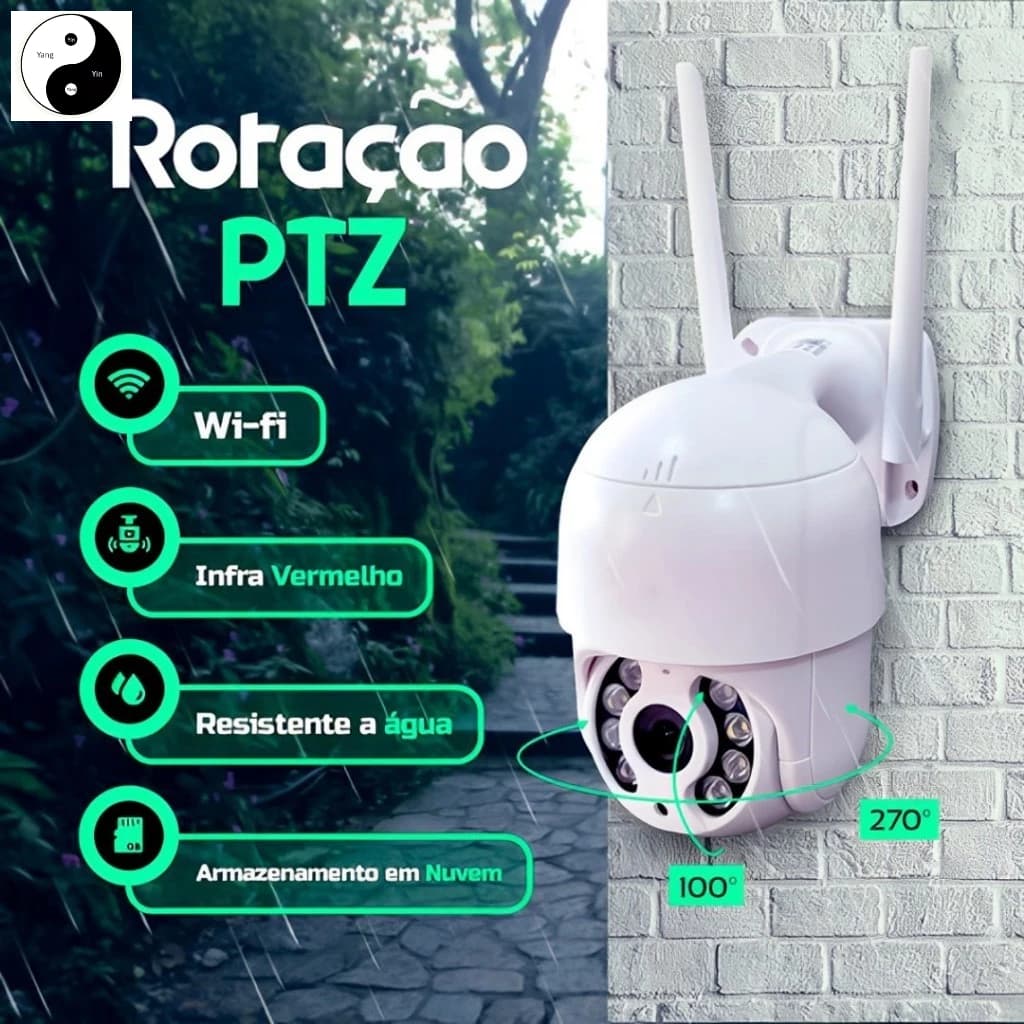 L Câmera De Segurança Wifi A8 Pro Noturna Inteligente Full Hd Cor Branco