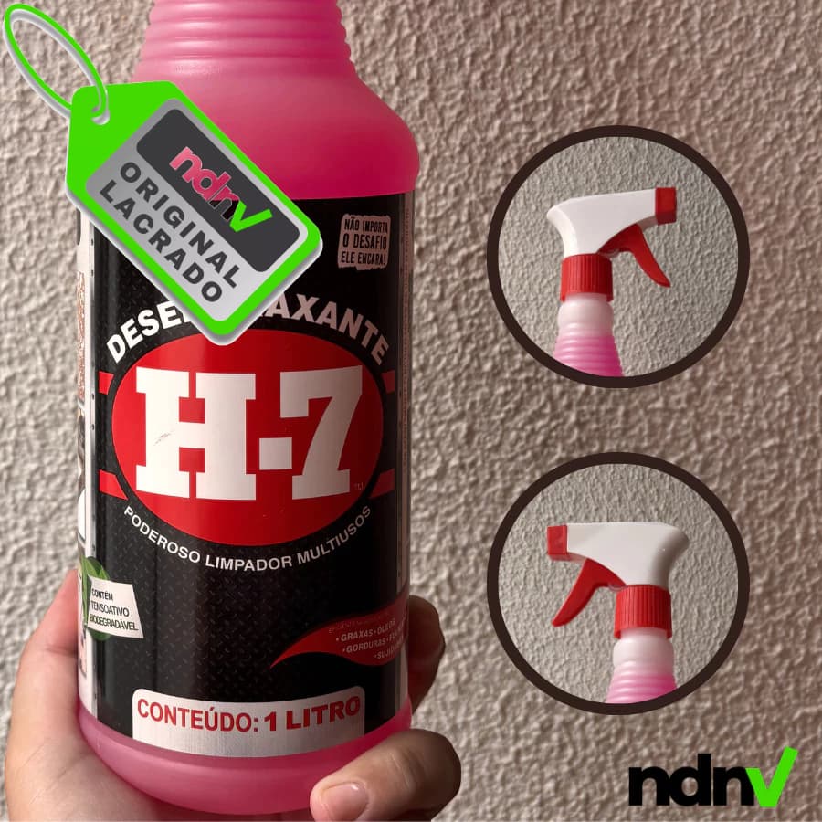 H7 Desengraxante - 1 Litro Spray - Multiuso para Limpeza Pesada
