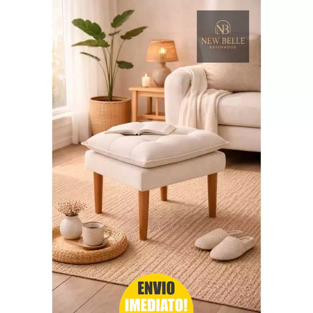 Puff Decorativo Banquinho Apoio Para Os Pés Lotus