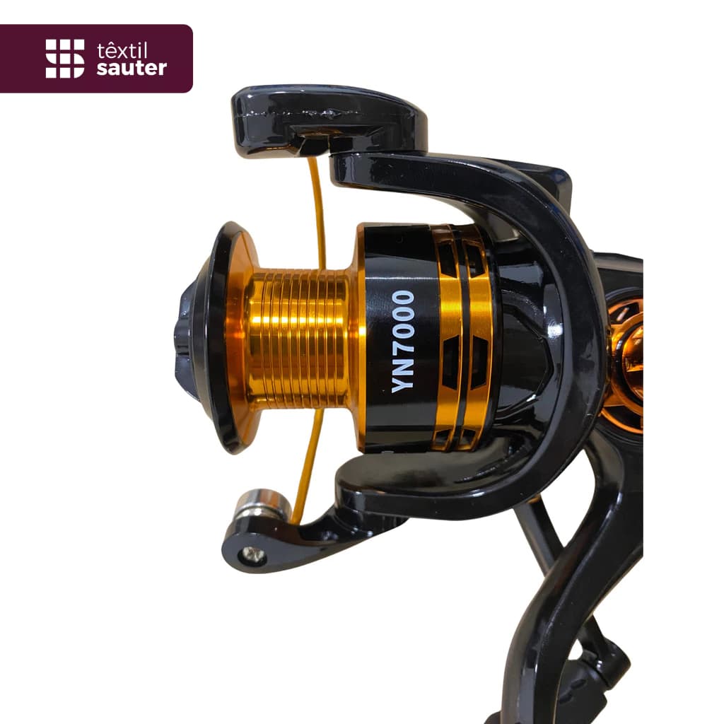 Molinete Pesca YY7000 Carretel Fibra Vidro Liga Onica Dourado Molinete 7000 Dianteiro Rio Mar