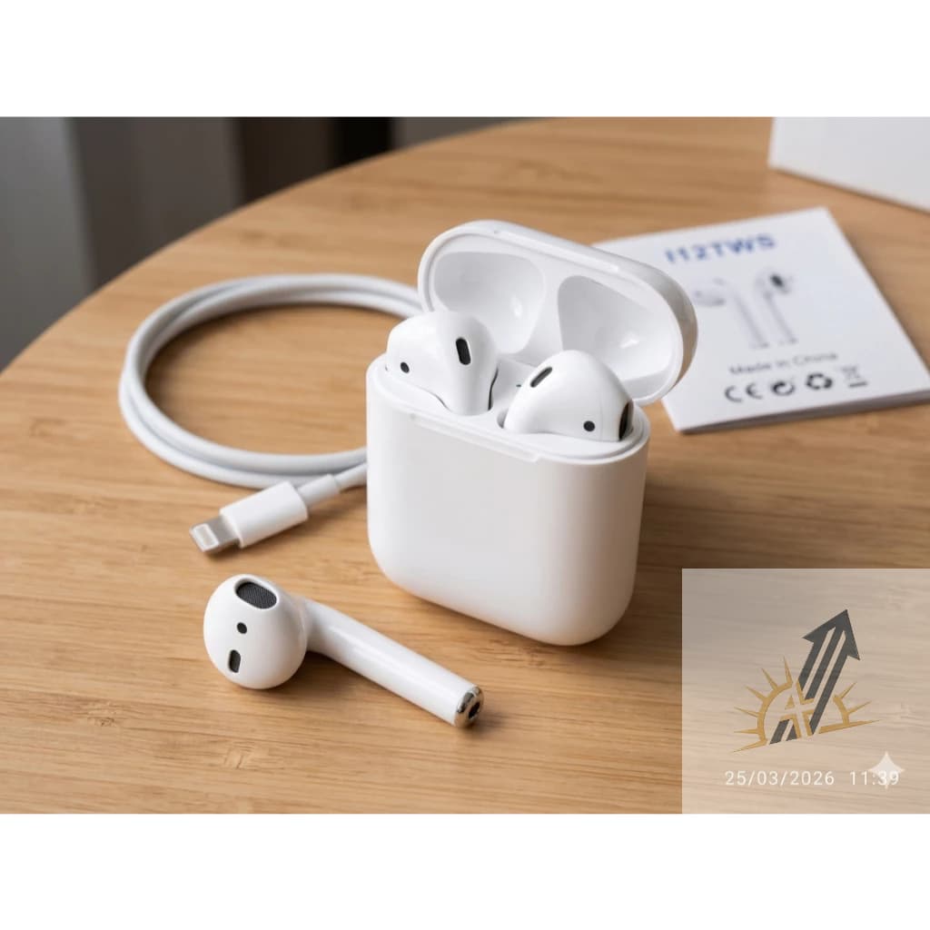 Fone Bluetooth TWS i12 Sem Fio V5.3 Estilo AirPods Branco Touch Case Carregador Auto Pairing Pronta Entrega