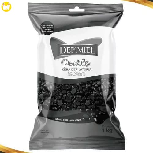 Cera Depilatória em Pérolas Negra 1kg - Depimiel