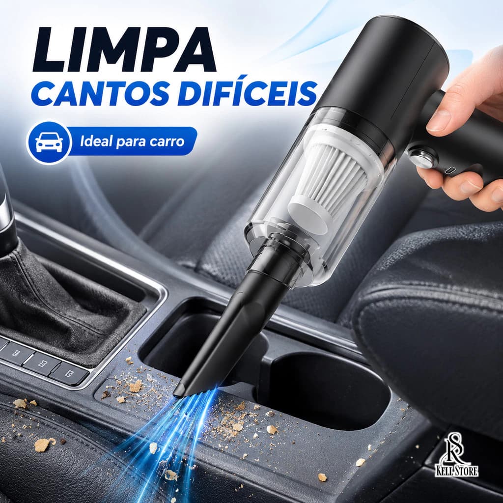 Mini Aspirador De Pó E Soprador Portátil Sem Fio Recarregável USB Limpa Teclado Carro Computador