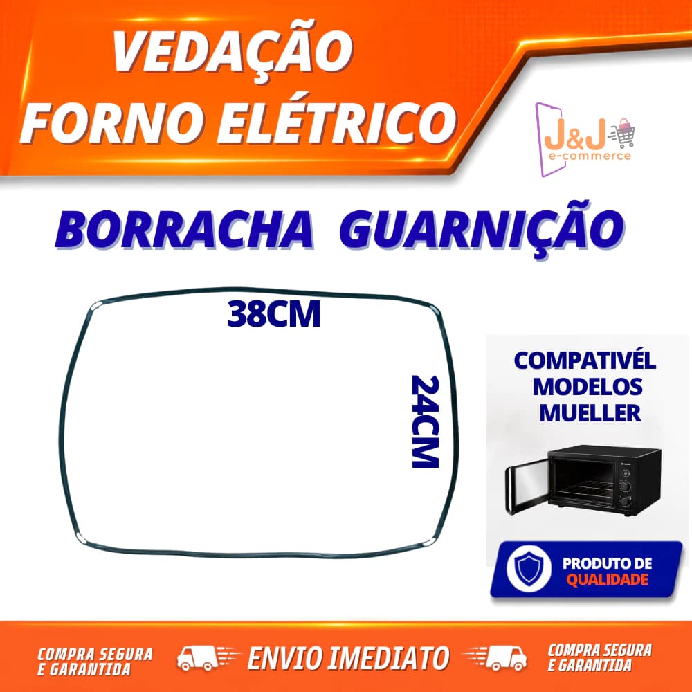 Borracha Guarnição Gaxeta Vedação de Forno Elétrico Mueller 44 Litros Proteção Borrachinha Veda Porta