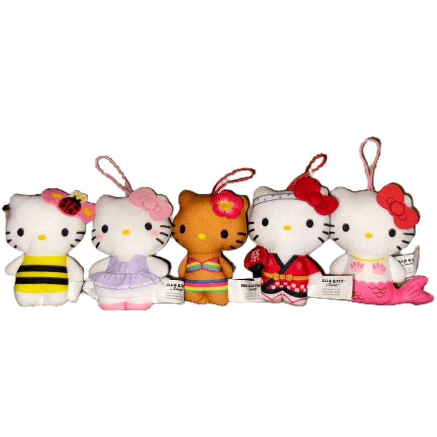 Pelúcias Hello Kitty Aniversário 50 Anos Sanrio Chaveiro McDonalds 2025