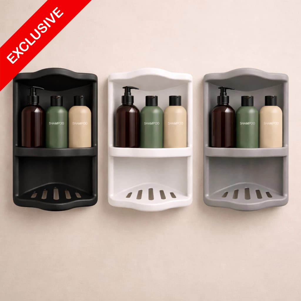 Kit Suporte Nicho de Banheiro Porta Shampoo Condicionador e Sabonete para Box de Banheiro de Parede