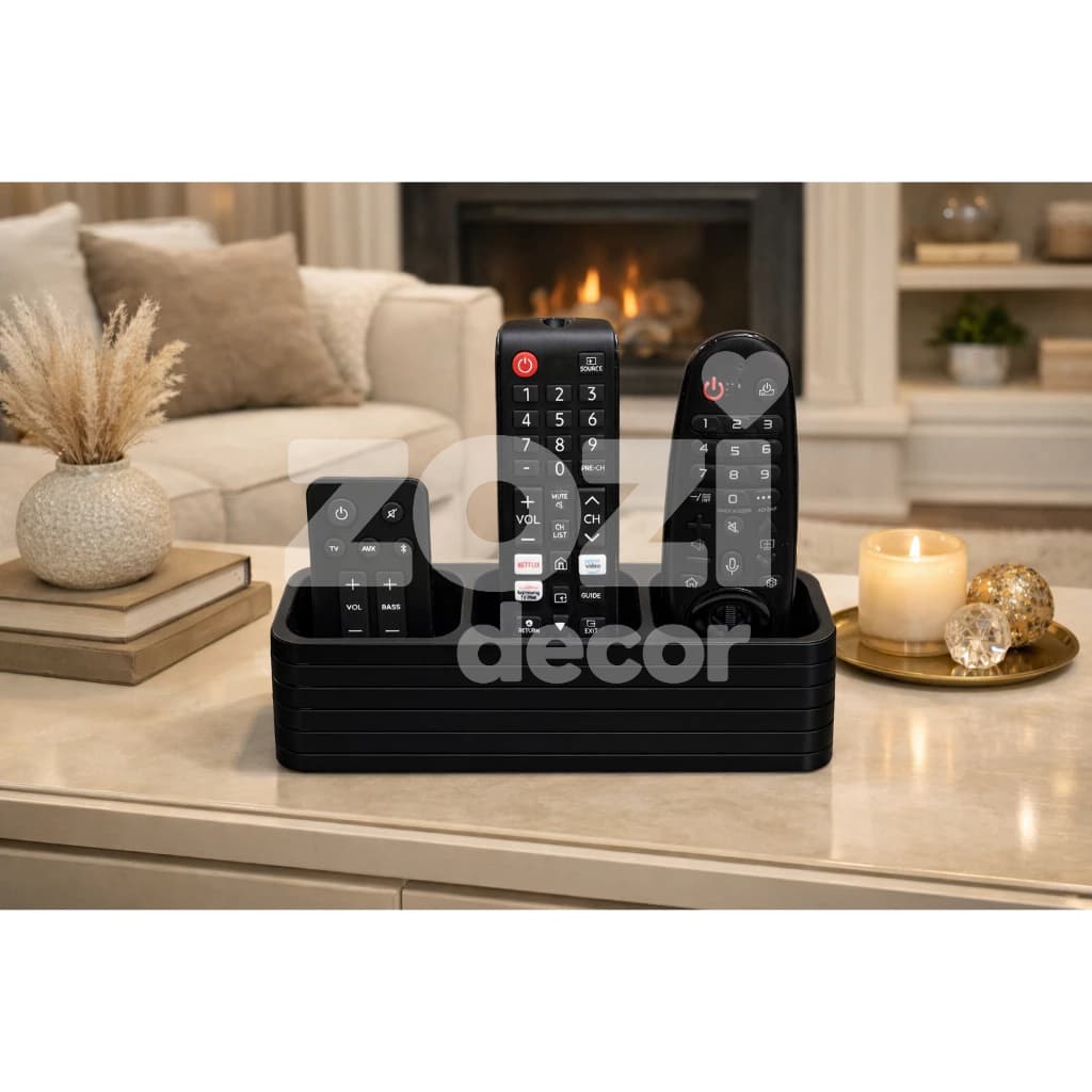 Suporte Elegante para 3 Controles Remotos de TV