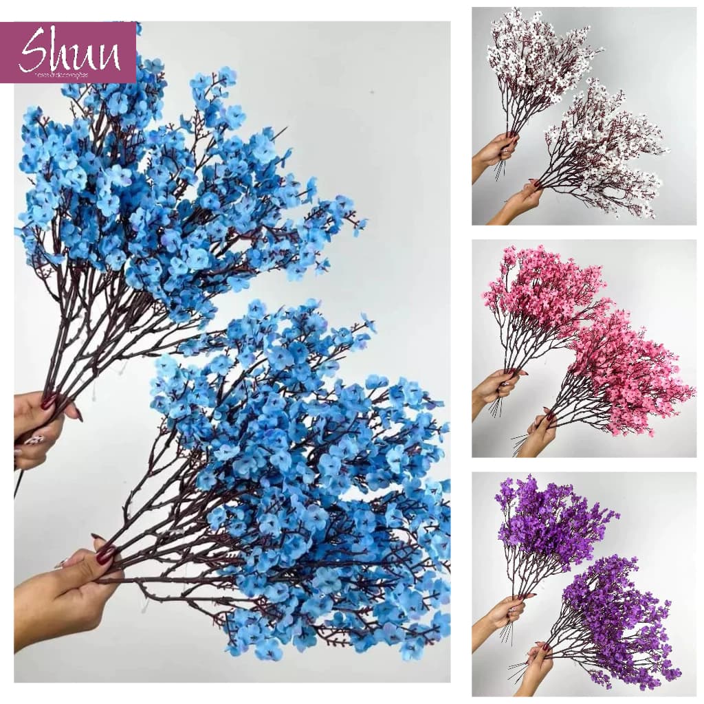 Kit 5 hastes De Flor Artificial Cerejeira Mosquitinho Para Decoração de Casa Eventos e Montagem de Arranjos - A-503