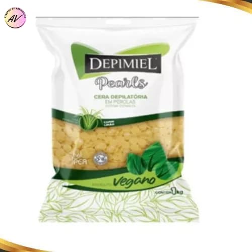 Cera Depilatoria Perolas Vegana Capim Limão 1kg - Depimiel