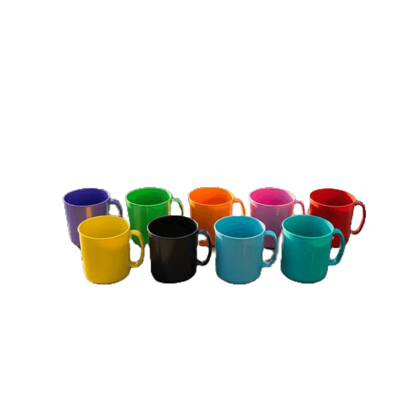 Kit 10 Canecas com Alça 450ml Em Plástico  Premium Para Crianças Merenda Creche Escola Cantina Café Festa e Evestos
