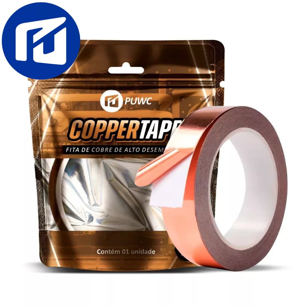 Fita de Cobre Adesiva 30mm - 5 Metros Rolo Blindagem Guitarra Elétrica Eletromagnética