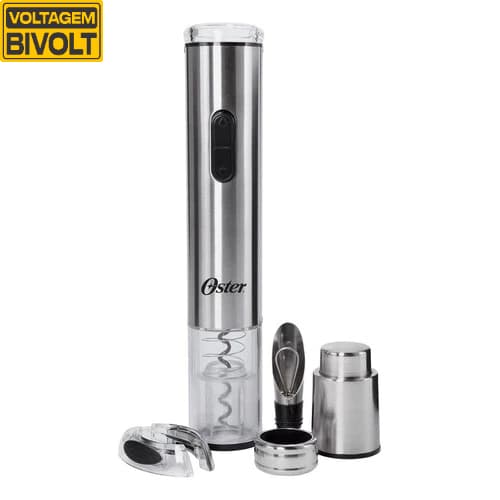 Kit Abridor Vinho Oster Inspire Inox Abridor Elétrico - Pilha