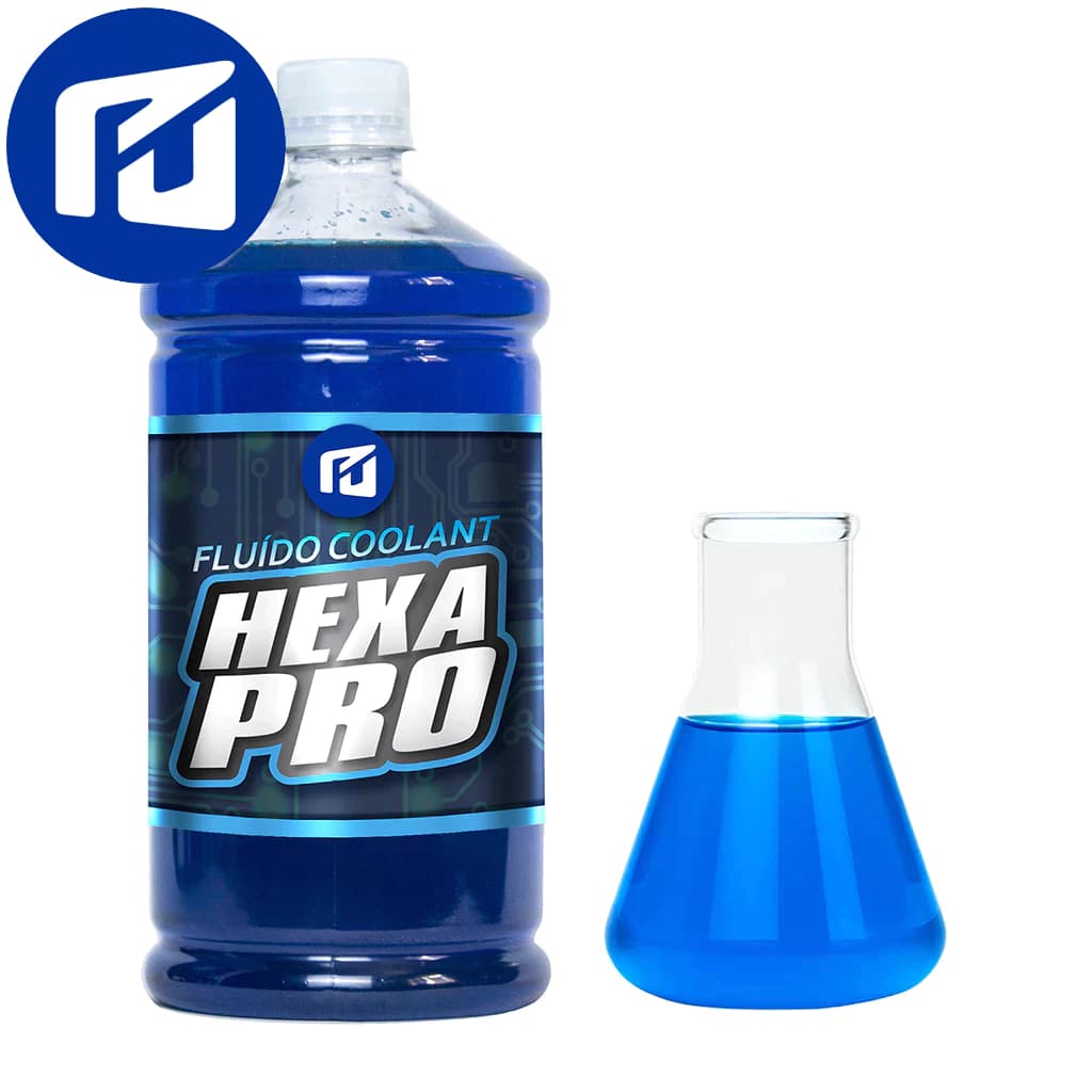 Fluido Water Cooler 1 Litro HEXA PRO Azul Premium - Alto Desempenho