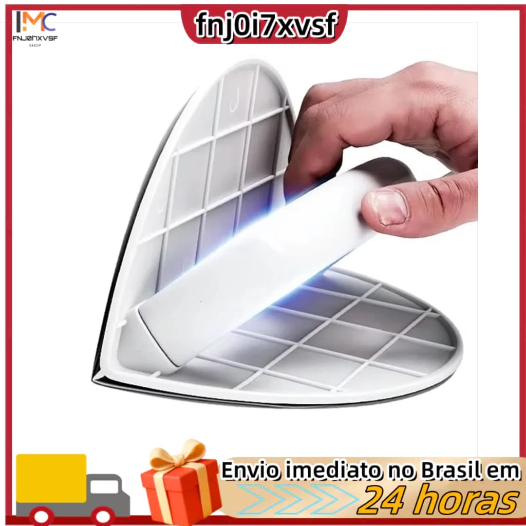 Ferramenta multifuncional semicircular para lixar, suporte para lixa e ferramenta autoadesiva para polimento de massa.