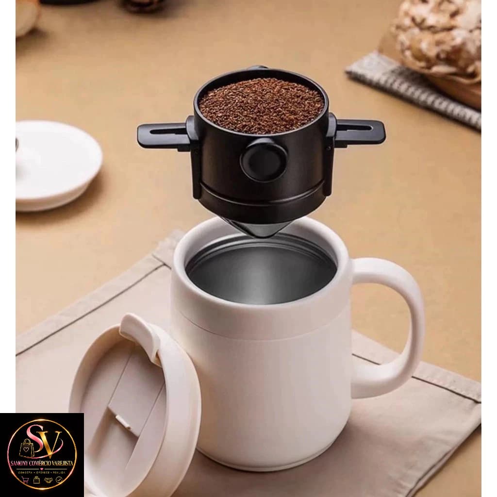 Coador Café Camping Preparo Passador Processador Viagem Pó Copo Garrafa Xiacara Cozinha