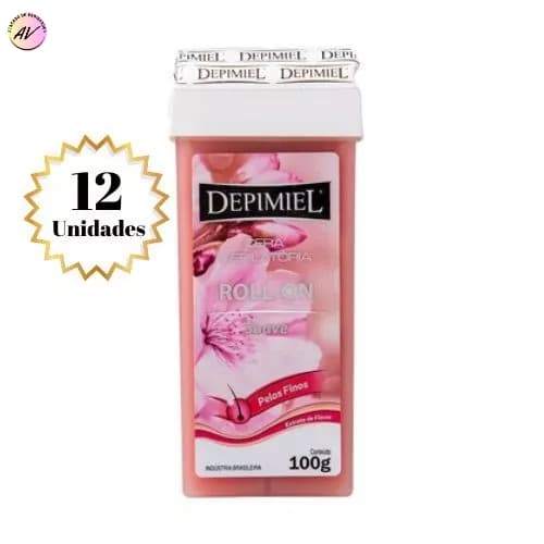 Kit c/ 12 Ceras Depilatória Roll-On Suave 100g - Depimiel
