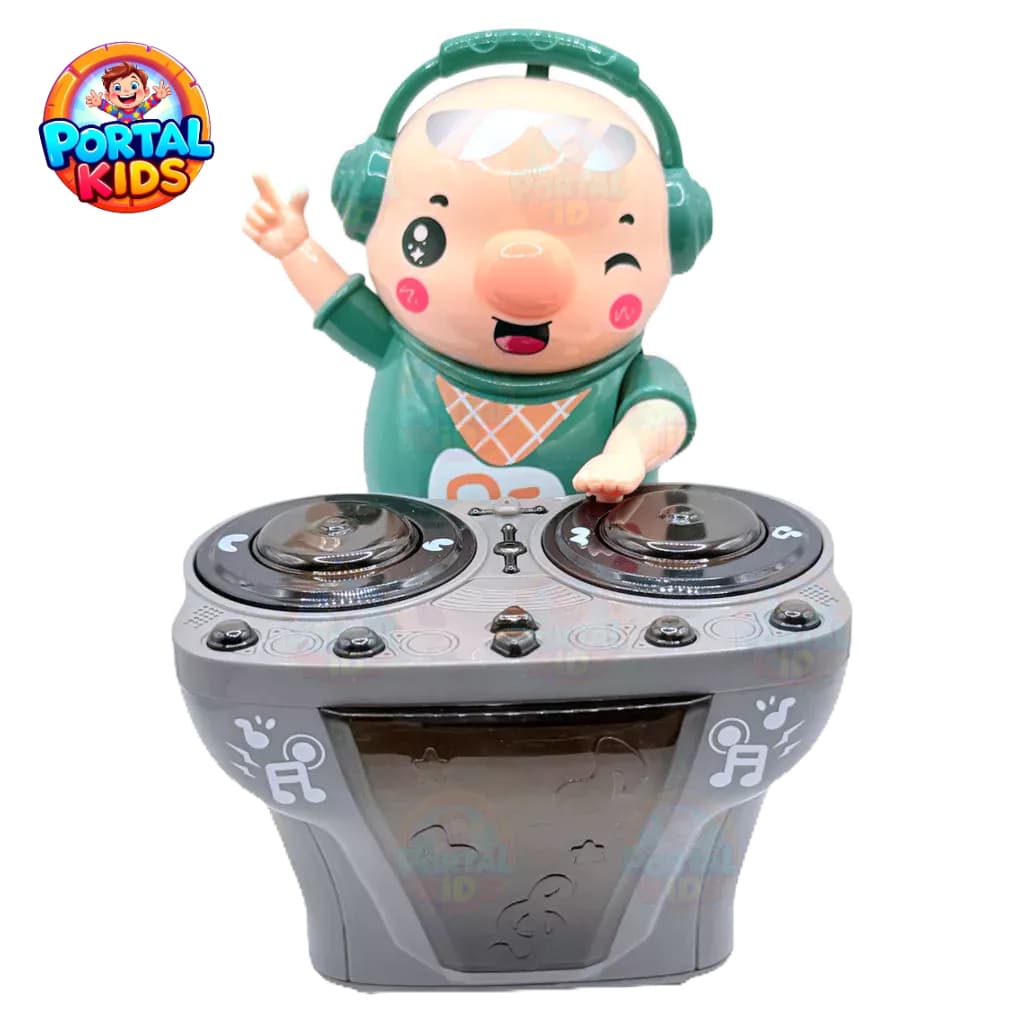 Brinquedo Musical Porco DJ Divertido com Luzes Anda e Toca Música
