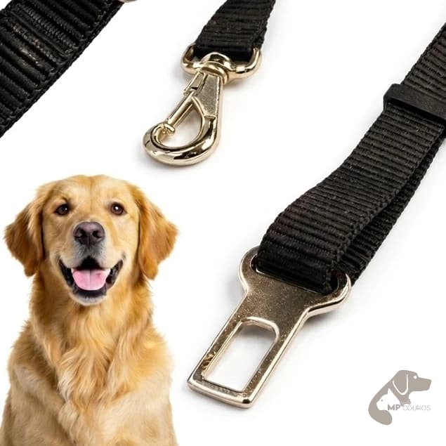 Cinto de Segurança para Cachorro Reforçado 2 em 1 com Guia Ajustável Várias Cores e tamanhos