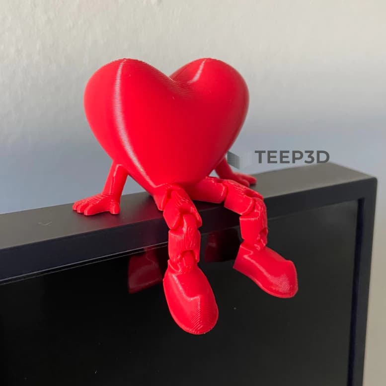 Coração com Pernas Articuladas Decoração