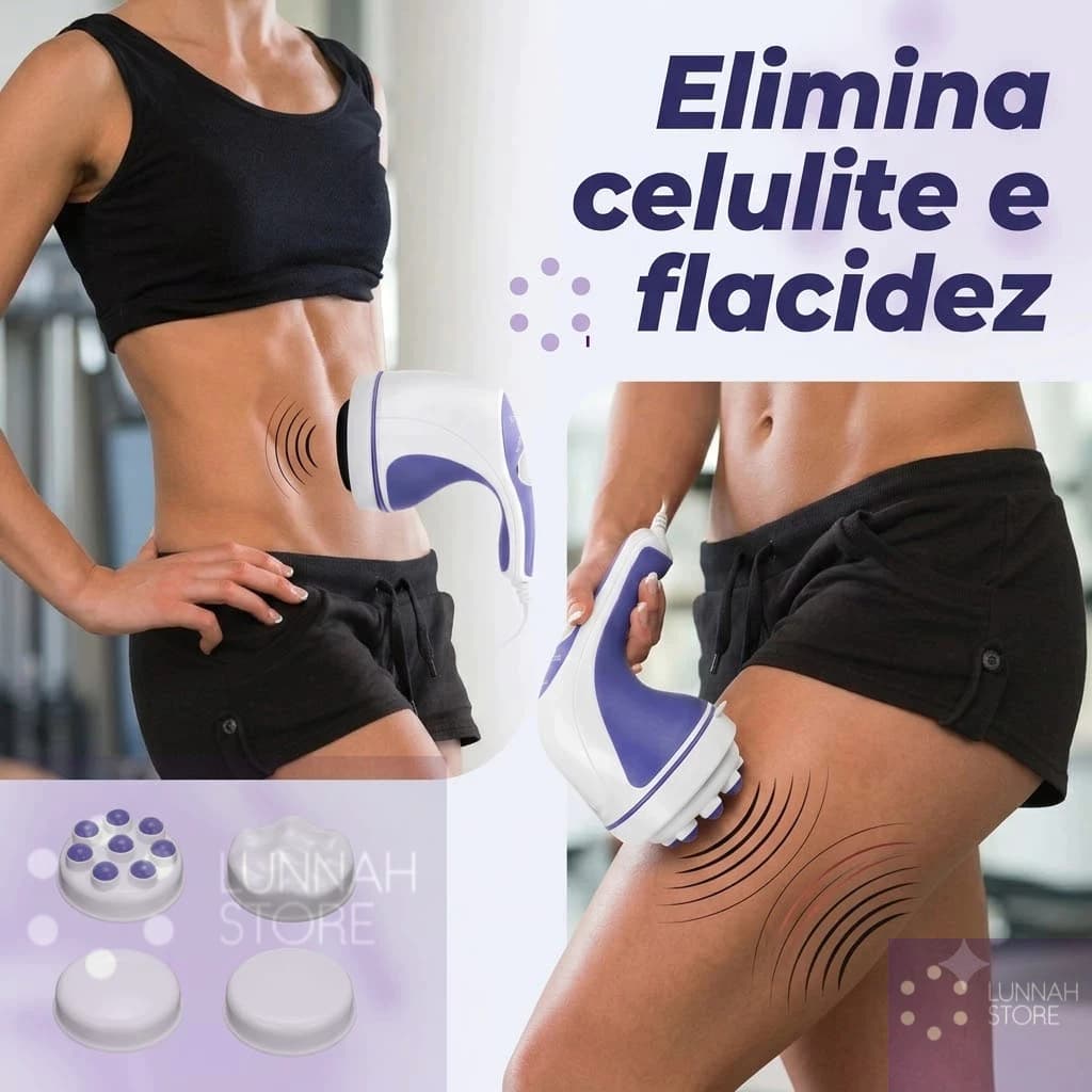 Massageador Elétrico Drenagem Linfática Corporal Orbital Anti Celulite Redutor de Medidas