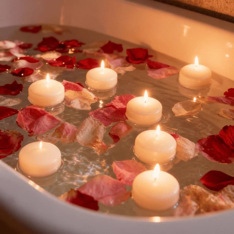Kit 10 Velas Flutuantes Perfumadas