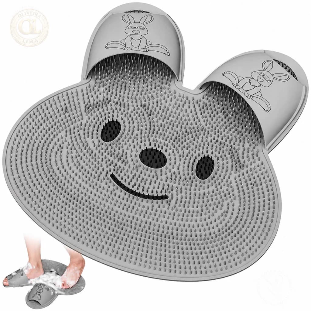 Tapete de Banheiro Box Antiderrapante Massageador Limpeza Pés