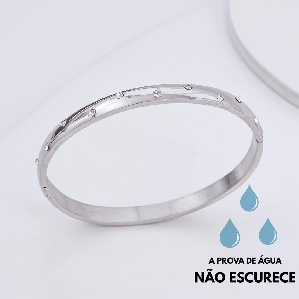 Bracelete Multi Ponto De Luz Aço Inoxidável Antialérgico Feminino Luxo Premium Semijoia Moda