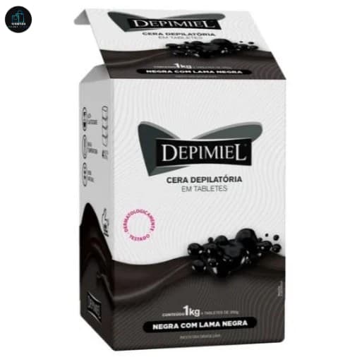 Caixa com 4 Tabletes de Cera Negra  4x250g - Total 1Kg - Depimiel