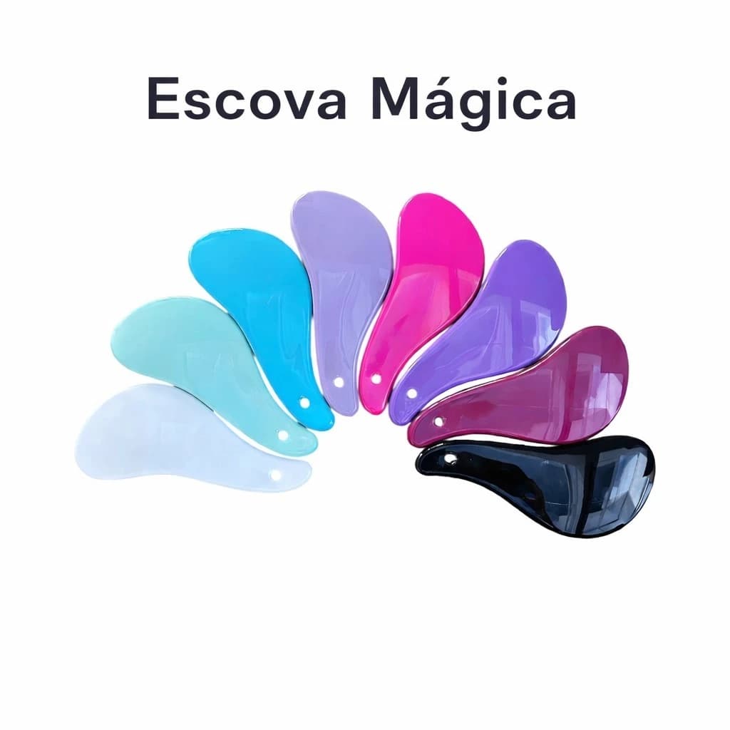 Kit 3 escovas mágica desembaraçar cabelo ENVIO IMEDIATO antifrizz design moderno e anatômico