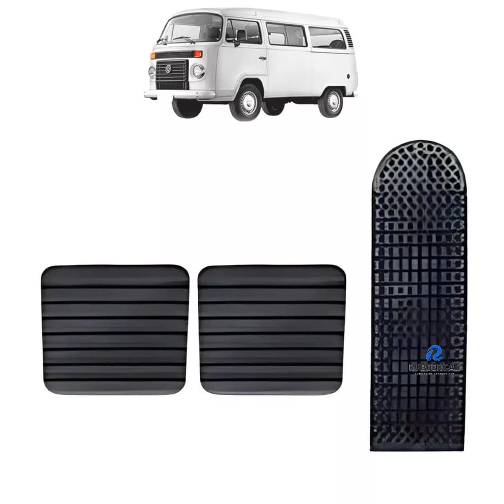Kit Capa Pedal Kombi 1975 ate 1996 Capa de Freio Embreagem Acelerador