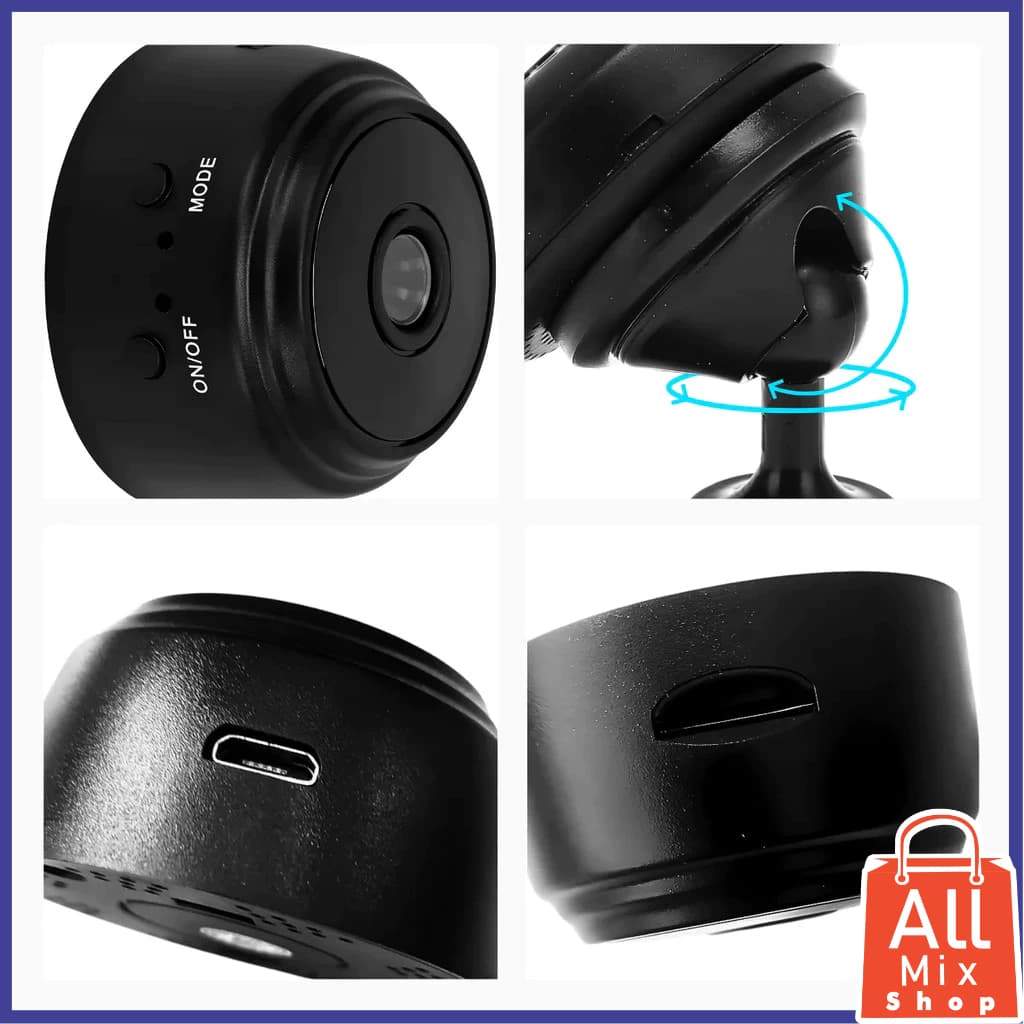 Mini Câmera A9 com Wifi, Sensor e Visão Noturna
