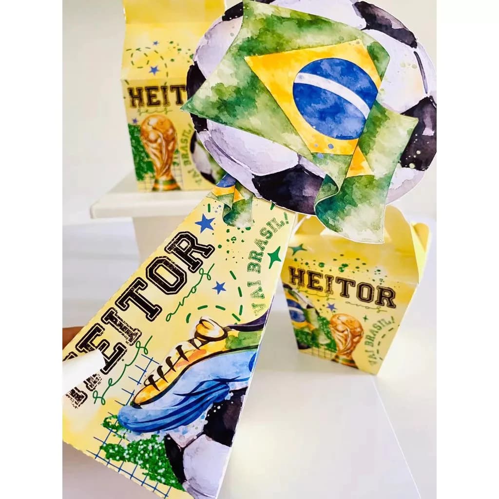 KIT FESTA-FUTEBOOL-BRASIL-SELEÇÃO LEMBRANÇINHAS PERSONALIZADAS FESTA INFANTIL – VÁRIOS TEMAS DISPONÍVEIS