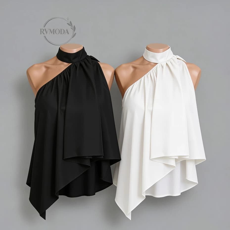 Kit Blusa Feminina Capa Boho Chic Bata Assimétrica Multiformes Elegante Tendência 2026 Manga Nula