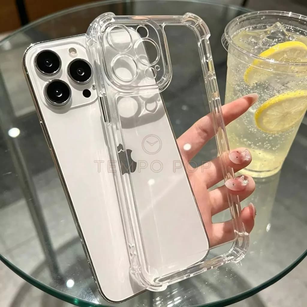 Kit 2 Capinha iPhone Anti Impacto Transparente Tpu Capa XR 11 12 13 14 15 16 17 PRO PROMAX PLUS