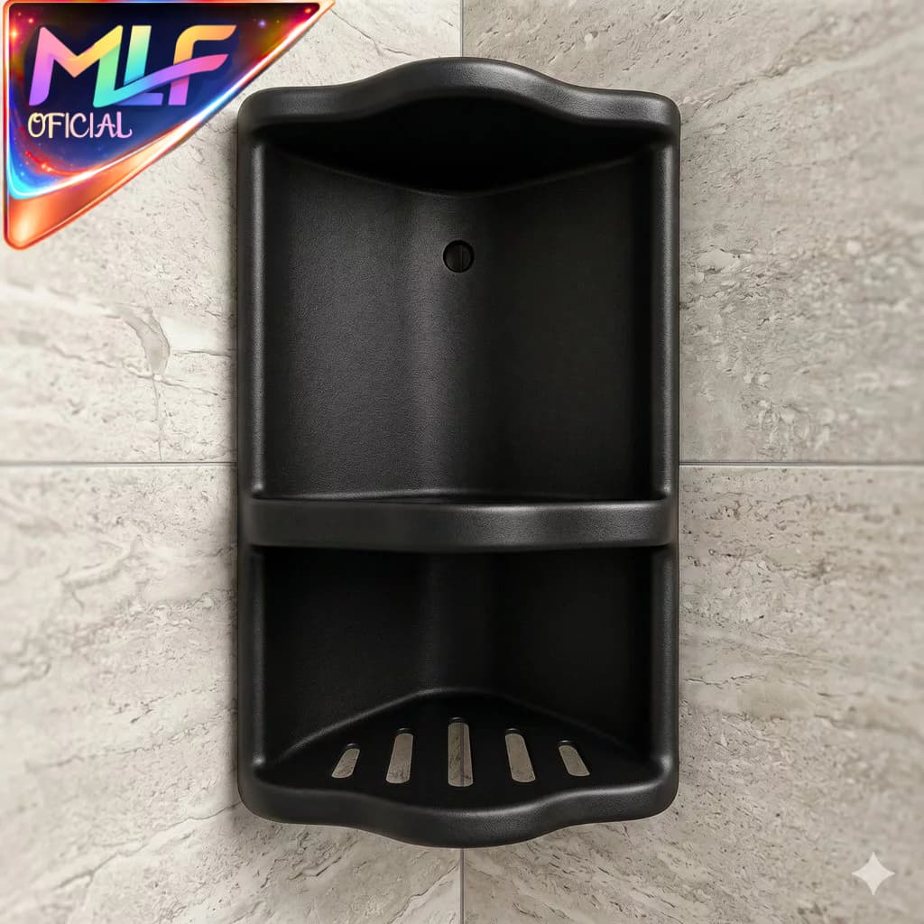 Organizador De Box Banheiro Porta Shampoo E Sabonete Preto