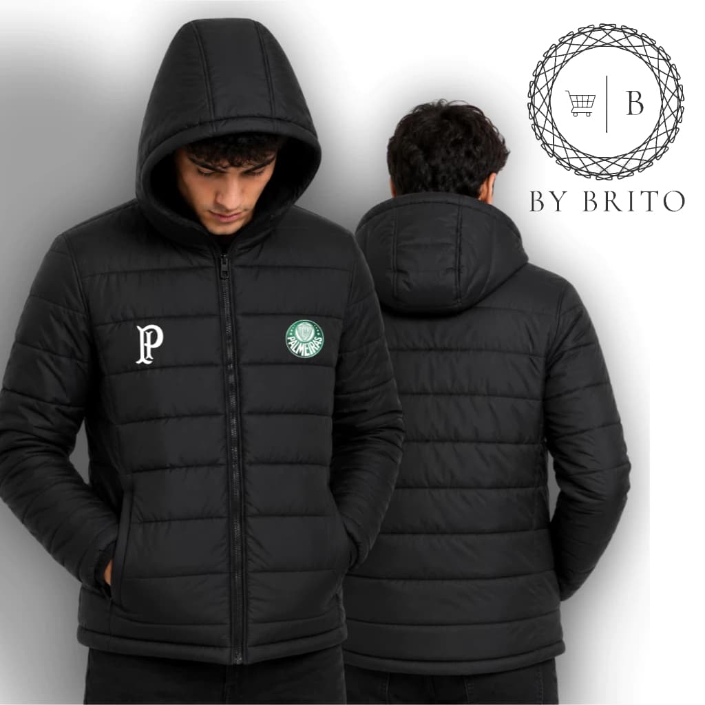 Jaqueta Bobojaco  Verdão SEP Puffer Gominho Impermeável Unissex Capuz Removível