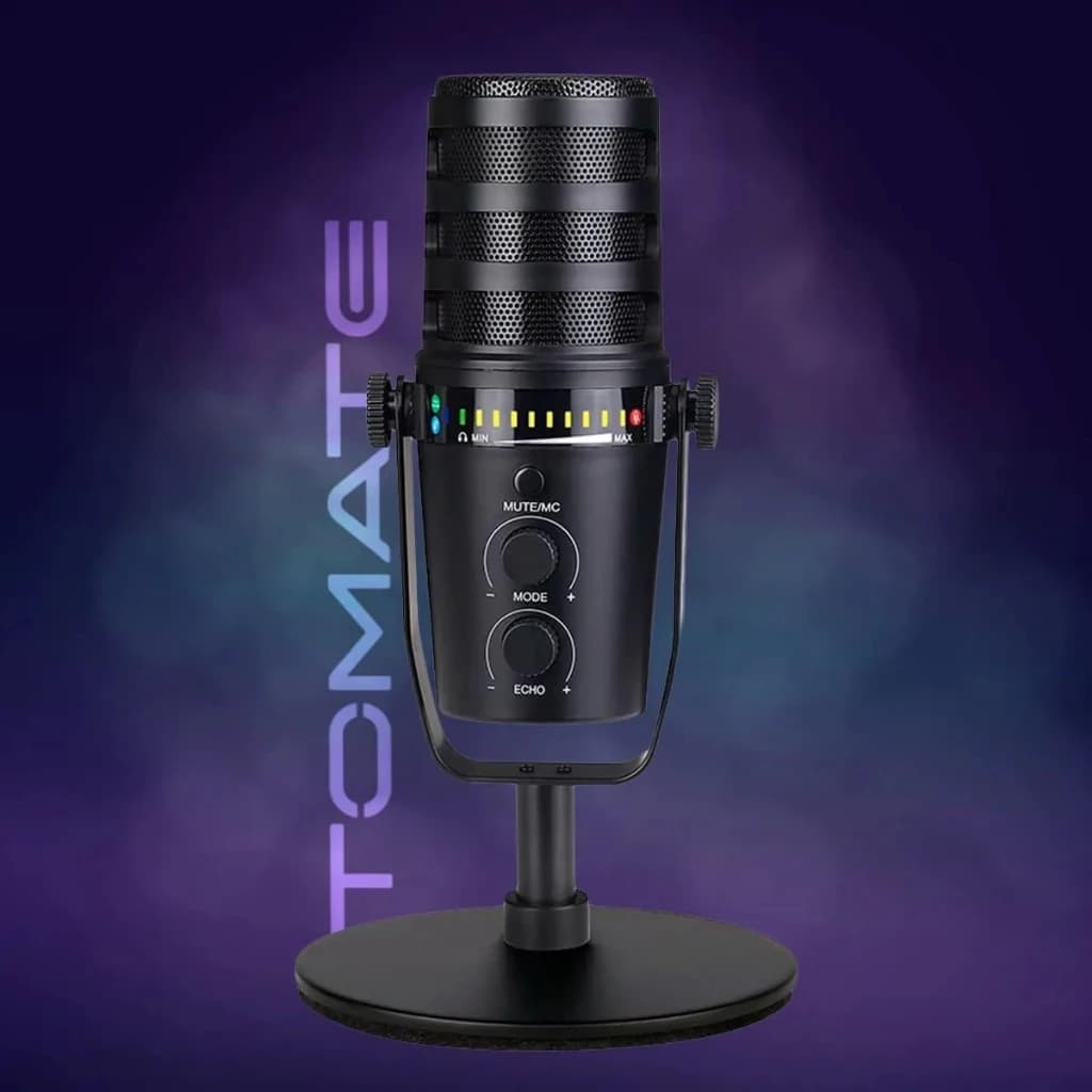 Microfone Condensador Profissional MT-1080R Estúdio Alta Sensibilidade para Podcast Streaming Gravação Conteúdo Digital
