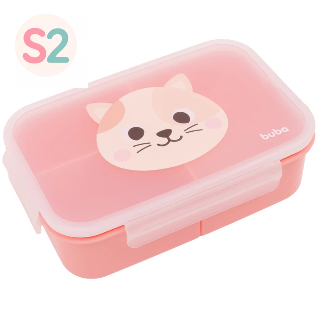 Lunchbox com Divisórias Zoo Gato - Buba