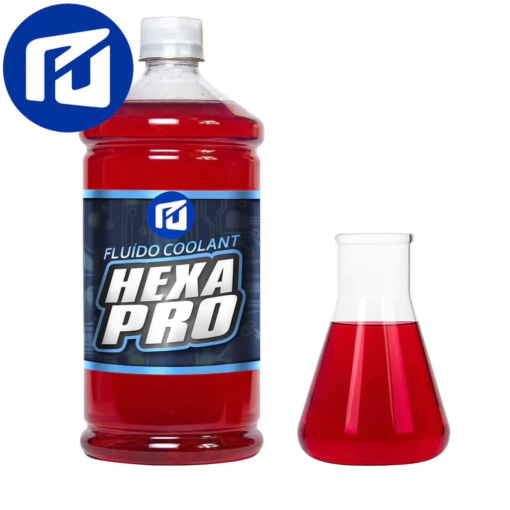 Fluido Water Cooler 1 Litro HEXA PRO Vermelho Premium - Alto Desempenho