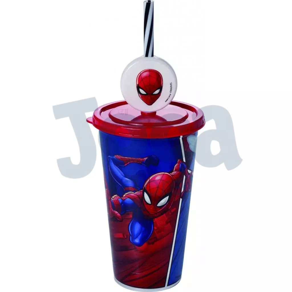 Copo Com Pin Homem-aranha Metalizado 500 ml - Produto Licenciado