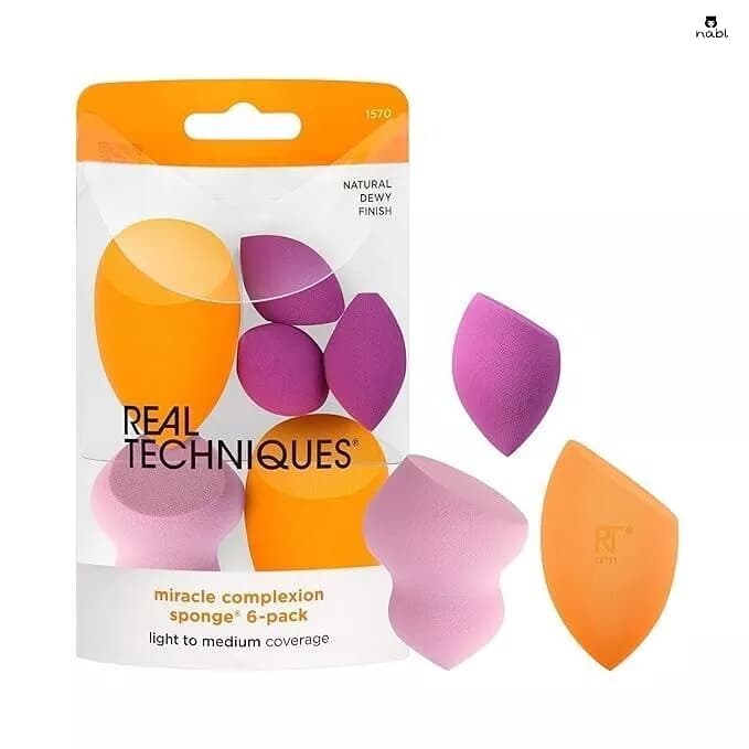 1570 - Real Techniques Kit Multifuncional De 6 Esponjas Miracle