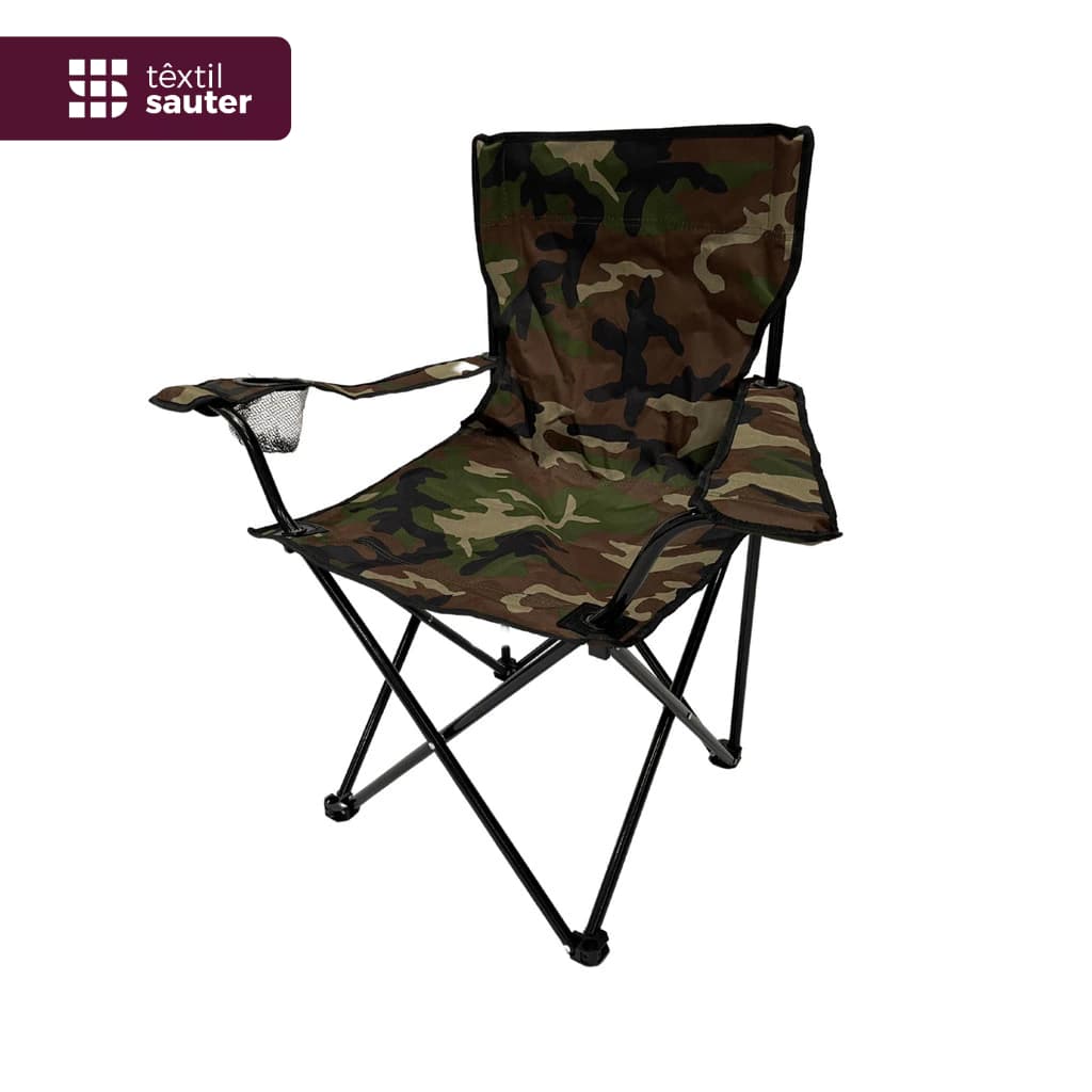 Cadeira Camping De Pesca Portatil Dobravel Camuflada 150kg