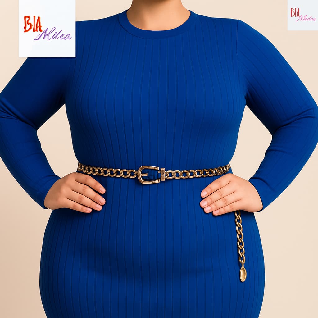 Cinto Grosso com Fivela Plus Size 1.35cm Feminino
