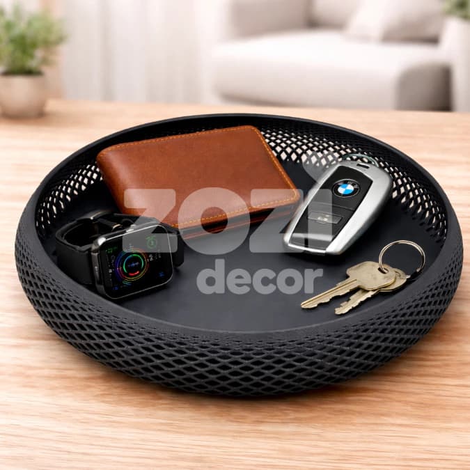 Cesto Organizador de Mesa Decorativo Multiuso - Design Moderno e Ecológico, Impressão 3D